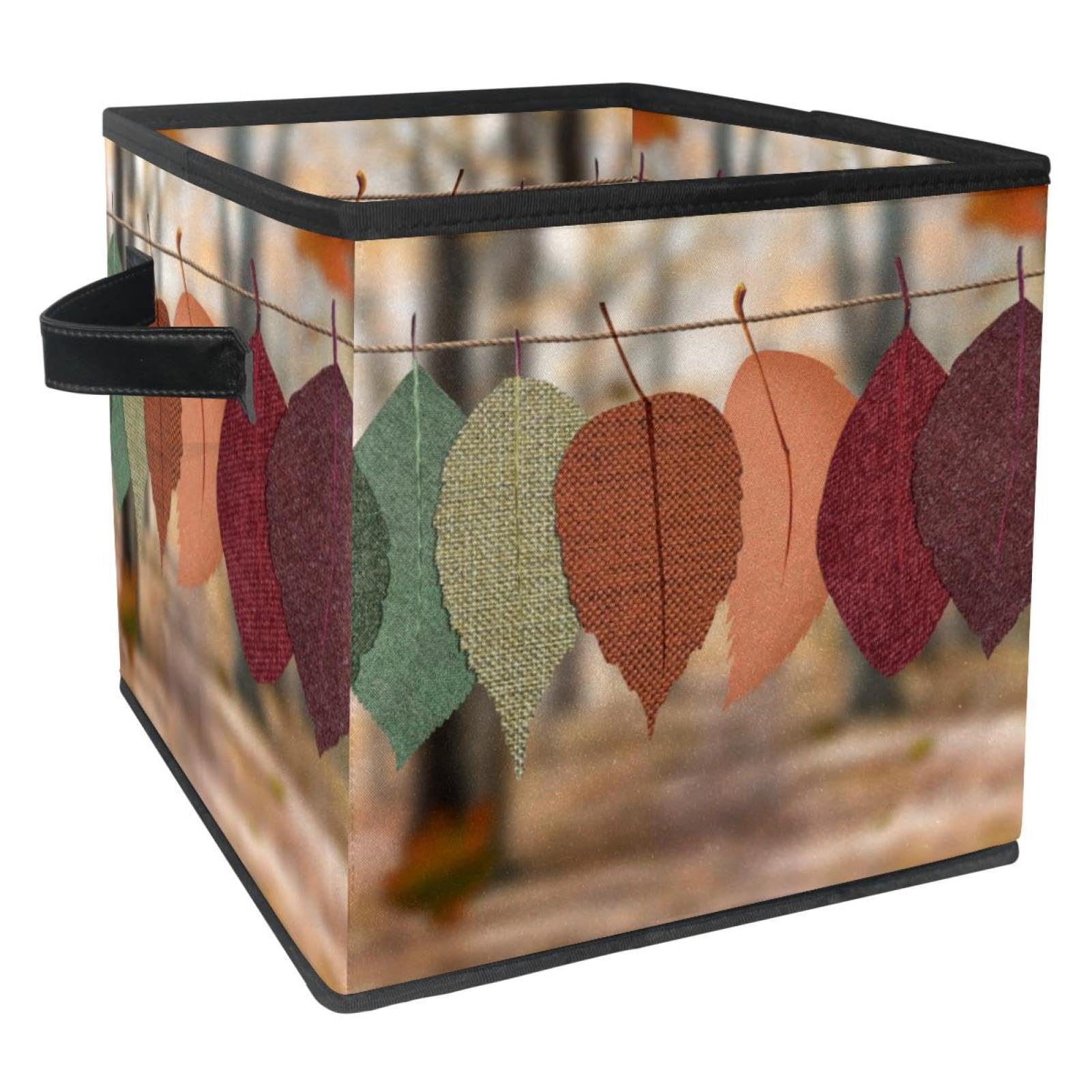 Boîte de rangement pliable pour jouets et livres, cube déco style nature pour chambre d'enfant