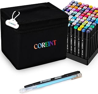 82 Colouring Pens, Art Markers, Art pens for Drawing,Alcohol Markers-Dual Tip, Felt Tip Markers,Sketching, Anime and Manga Colouring Books Adults, Graphic Marker pens