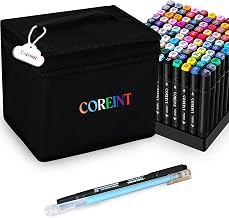 Markers-82 Coloured Marker Set, Art Markers, Art pens for drawing, Colouring Pens,Dual Tip, Felt Tip Markers,Sketching, Anime and Manga Colouring Books Adults, Graphic Marker pens