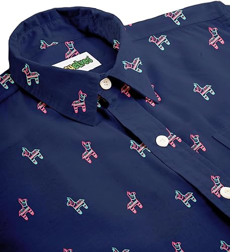 Miniatura 4 de Tipsy Elves - Camisas hawaianas para hombre, informales, de verano, para la playa, tela elástica con ajuste moderno