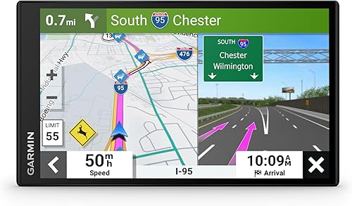Garmin DriveSmart 71 EX con tráfico, navegador GPS para automóvil de 7 pulgadas con mapas brillantes y nítidos de alta resolución y asistencia de