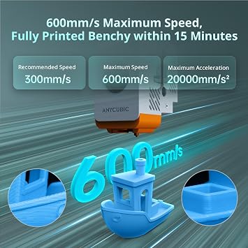 Anycubic Kobra S1 Combo Multi-Color 3D Printer, Fast 600mm/s Printing Auto Leveling with Auto Calibration Anycubic App One-Click Printing 250 x250x250mm Build Size