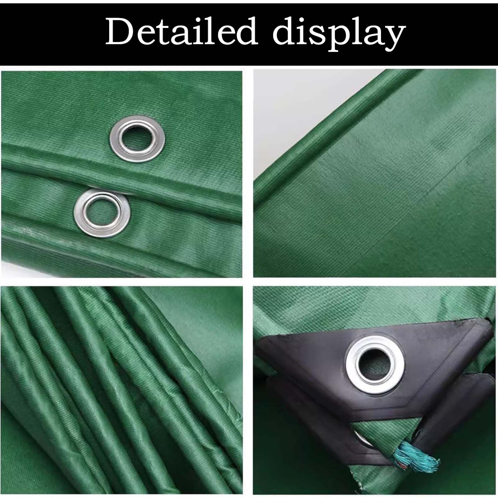 Bâche imperméable 500 g/m² 5 x 6 m en PVC avec œillets et coins renforcés – Parfaite pour le camping, le jardinage et la protection extérieure