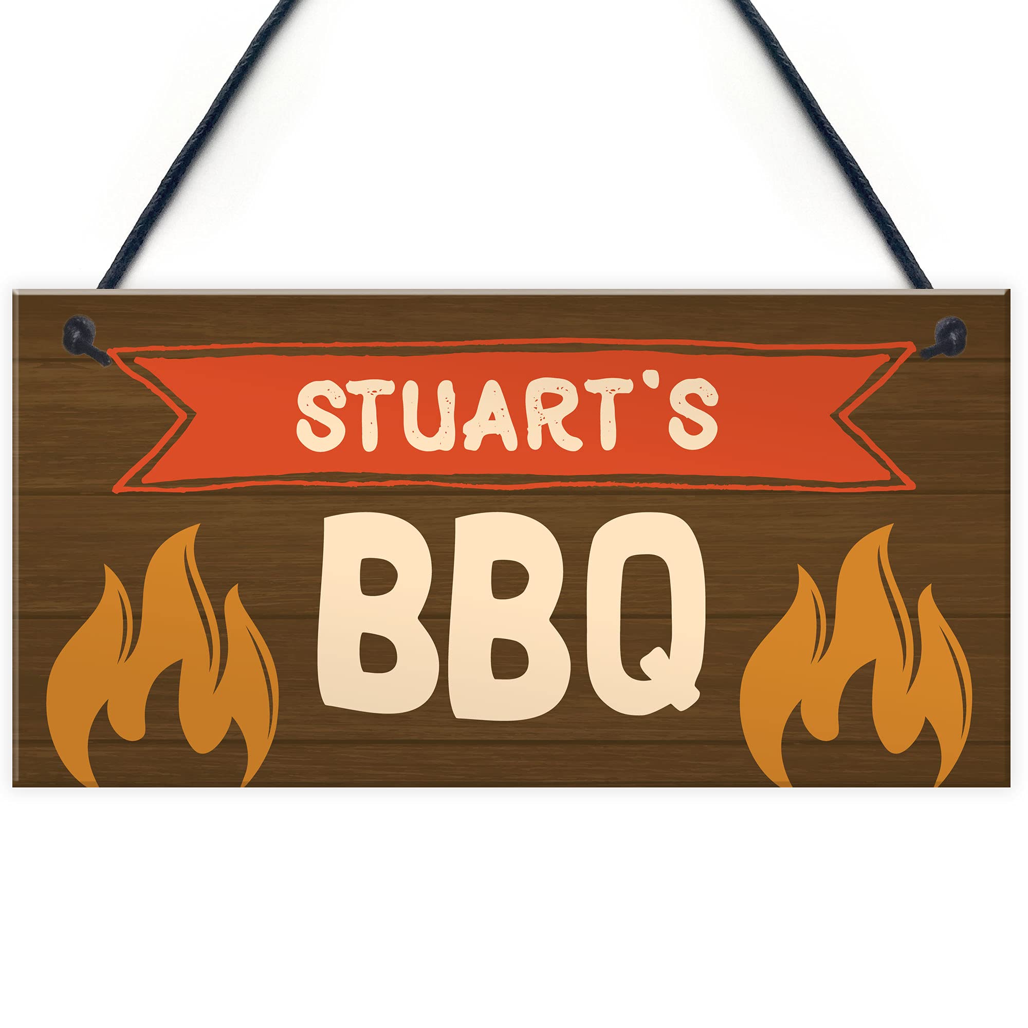 Garden Plaque Personalised BBQ Sign Man Cave Shed Sign Dad Uncle Grandad Gift