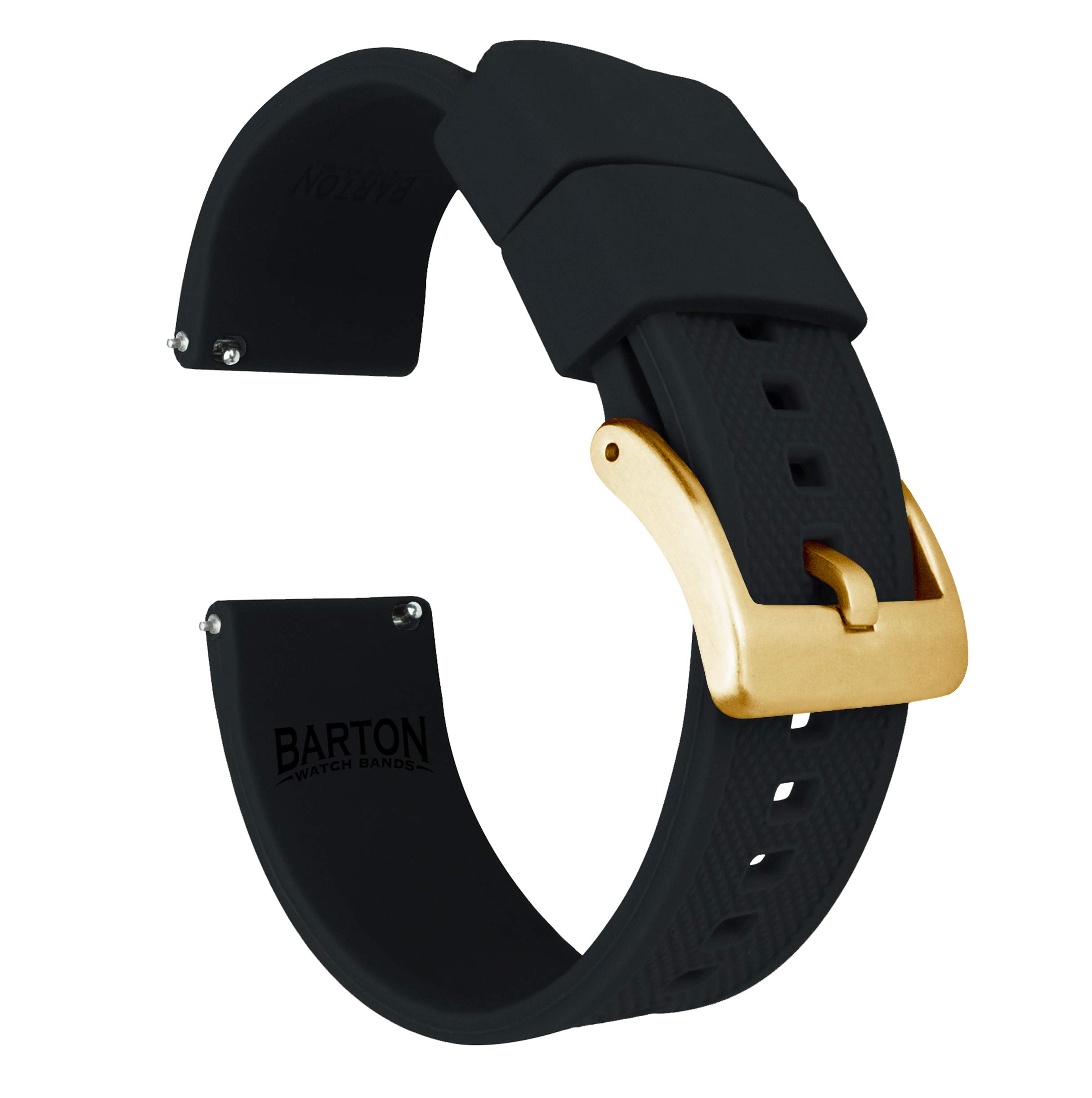 BARTON Elite Silicone Watch Bands - Gold Buckle Quick Release