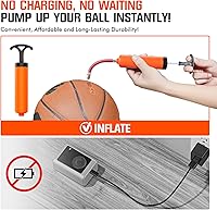 Vista 2 de Ball Pump, Ball Pump for Sport Balls, Soccer Ball Pump, Hand Pump with 3 Needles, Nozzle, Extension Hose, Perfect for Volleyball, Basketball, Rugby