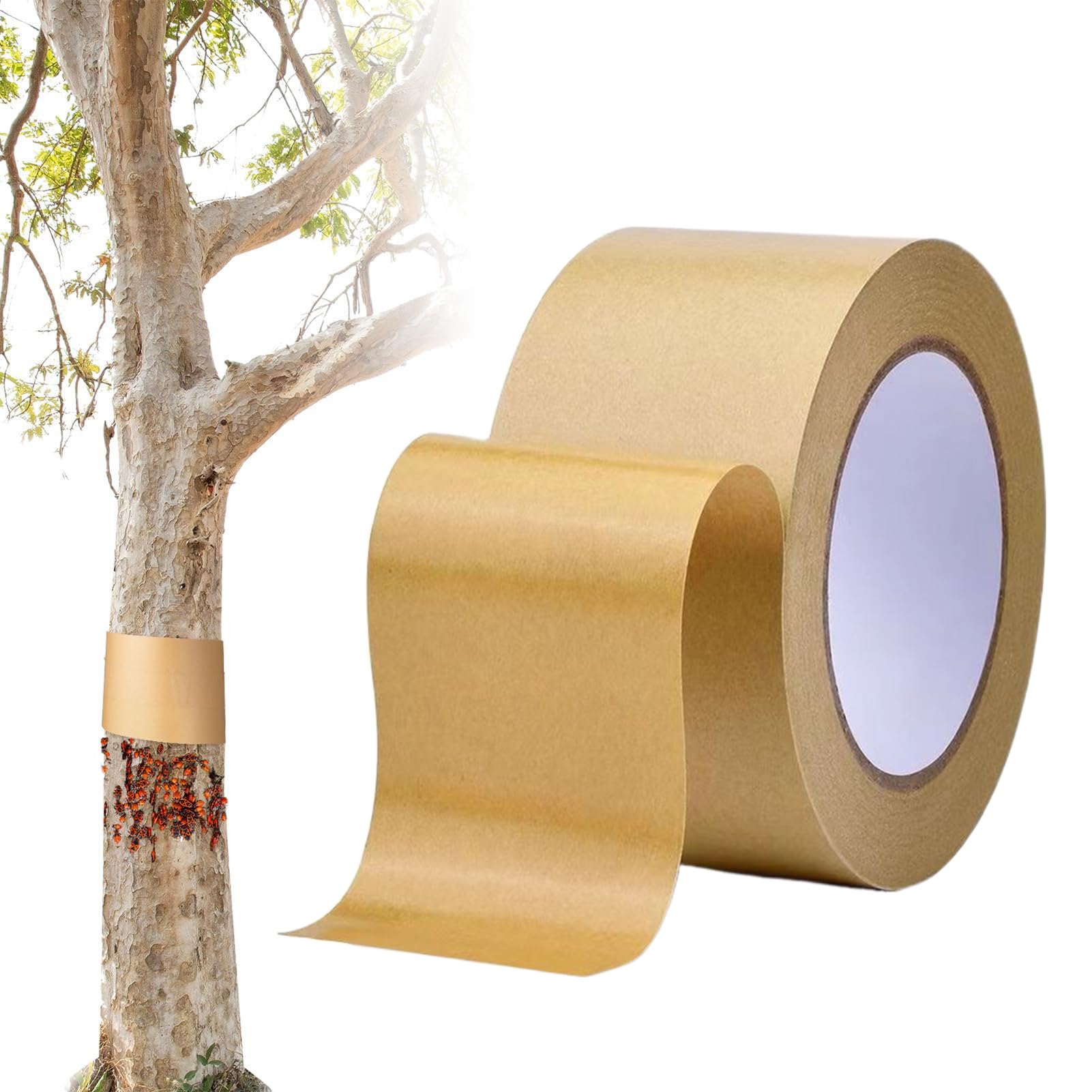 Tree Protector Wrap Tape - Cicada Tree Wrap Protection Tape, Grease Band Against Caterpillars and Ants, Sticky Barrier, Plant Protector for Outdoor Lawn Garden Orchard