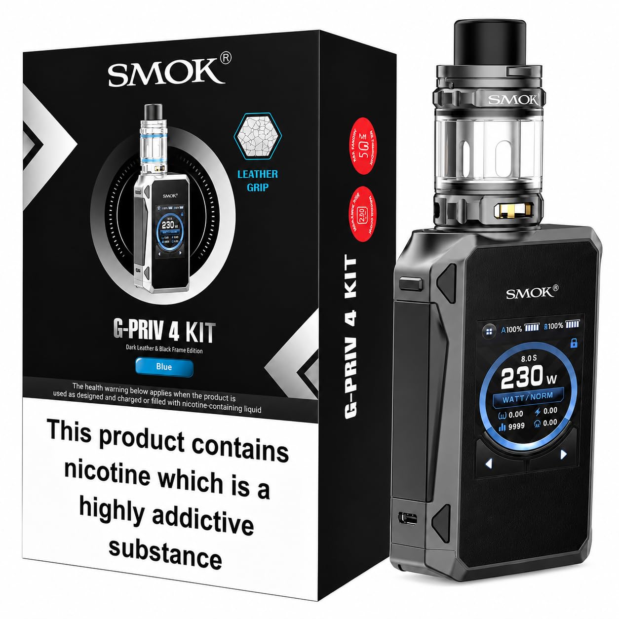 SMOK G PRIV 4 Vape Kit [Blue Leather]