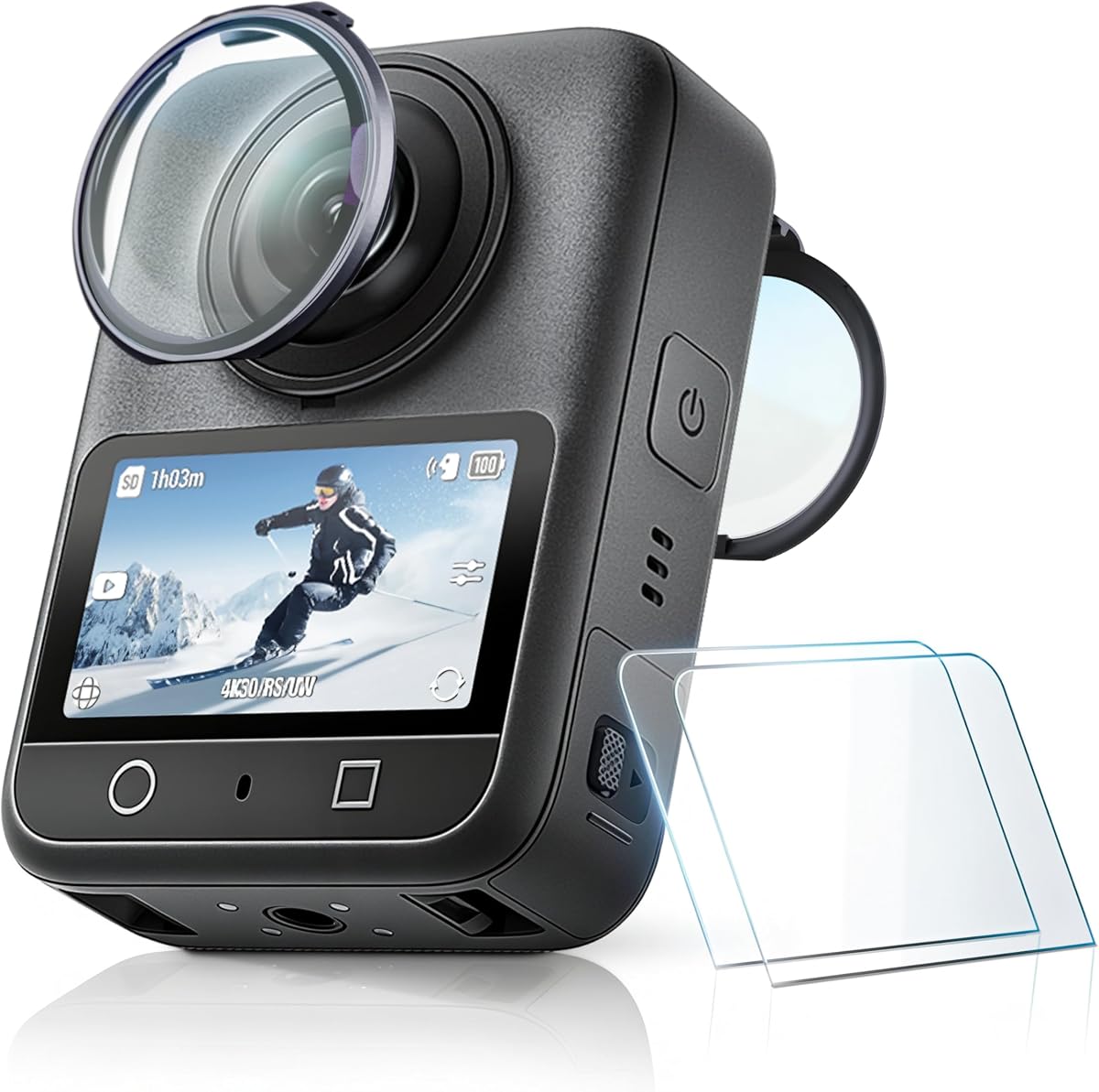STARTRC PHOTO Lens Guards&Screen Protector for DJI Osmo 360 Accessories,PC Lens Protector+HD Tempered Glass Film for Osmo 360/Sphra360 Camera Scratch/Dust Proof, 2 Pack