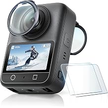 STARTRC PHOTO Lens Guards&Screen Protector for DJI Osmo 360 Accessories,PC Lens Protector+HD Tempered Glass Film for Osmo 360/Sphra360 Camera Scratch/Dust Proof, 2 Pack