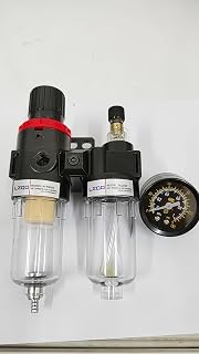 Compressor Air Filter Air Pressure Regulator Water-Oil Separator Trap Filter with Pressure Gauge (1/4") AFC-2000