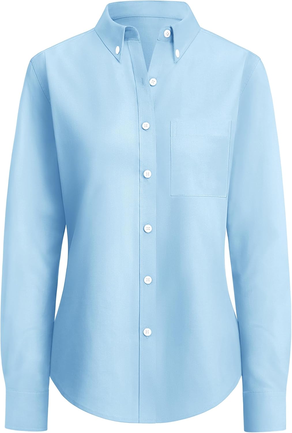 siliteelon Button Down Shirts Women Oxford Shirt Long Sleeve Stretch Dress Shirts Wrinkle Free Business Work Office Blouse