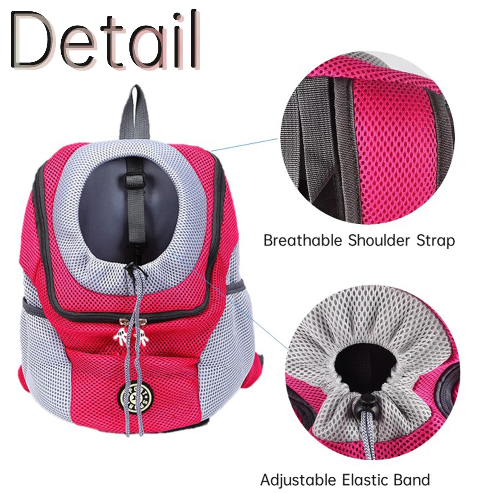 Mochila para Transportar Mascotas para Perros pequeños y Gatos， Bolsa de Viaje para Mascotas con Manos Libres, diseño Transpirable y Parte Inferior Impermeable para Senderismo y Viajes