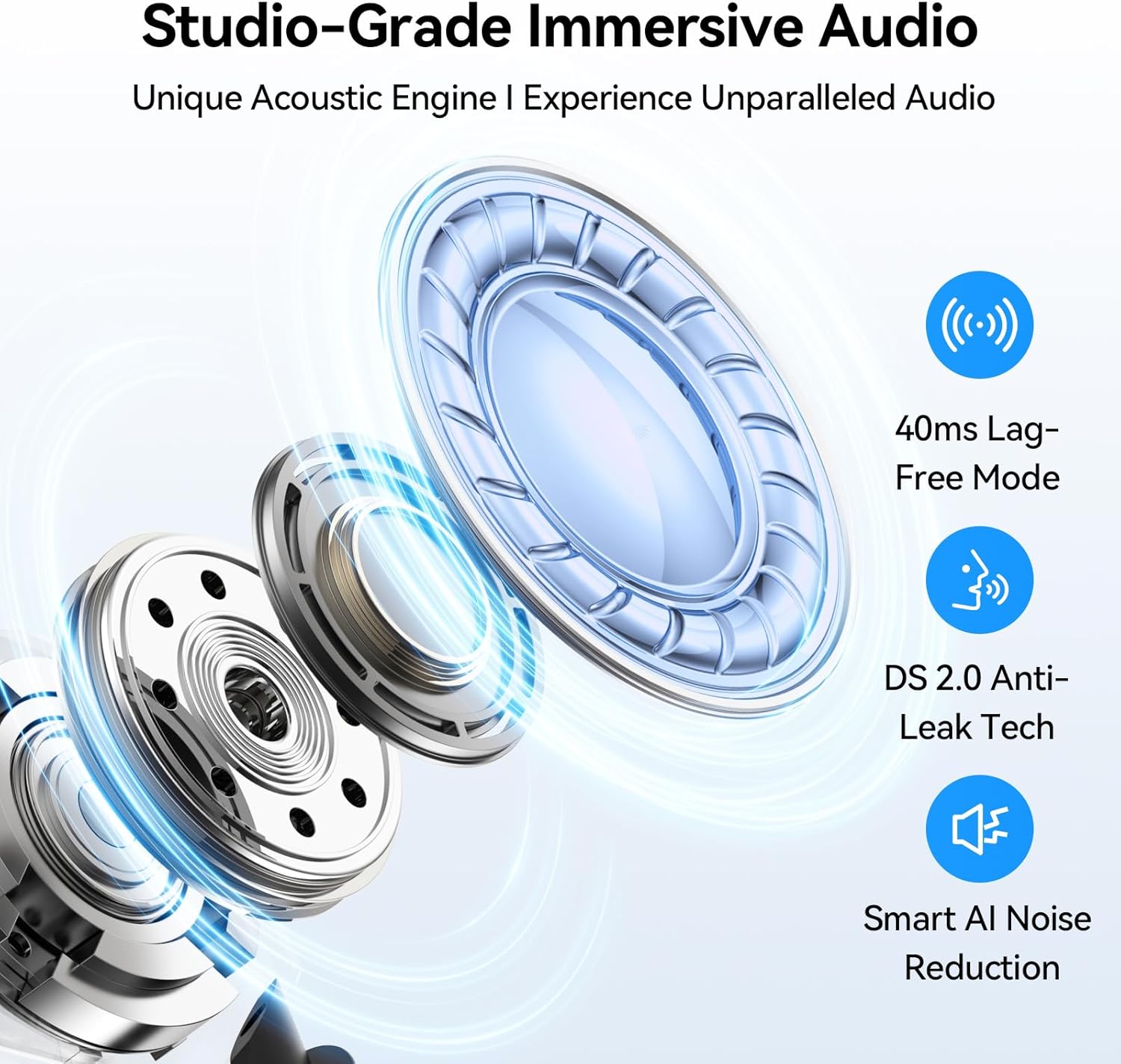 NANK Ultra Clip On Earbuds, Wireless Bluetooth 5.4 Wireless Open Ear Clip-on Headphones, Adaptive Comfort & Secure Fit, AI Noise Cancelling Calls, 24H Playtime, IPX5 Waterproof for Workdays Sports - Image 4