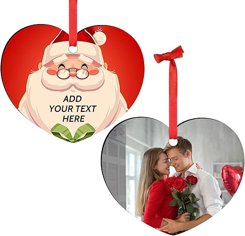 Adorno fotográfico de Navidad personalizado con cualquier imagen, adorno colgante de palabra con imagen personalizada, regalo 2023 para decoración