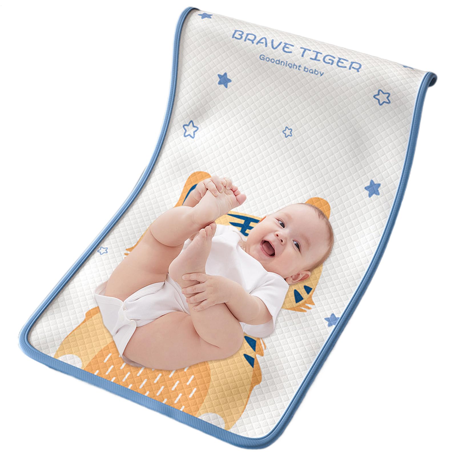 Coprimaterasso impermeabile riutilizzabile per bambini, 100 x 60 cm, ad alta assorbenza, a prova di perdite, morbido, per culla, letti singoli e letti matrimoniali