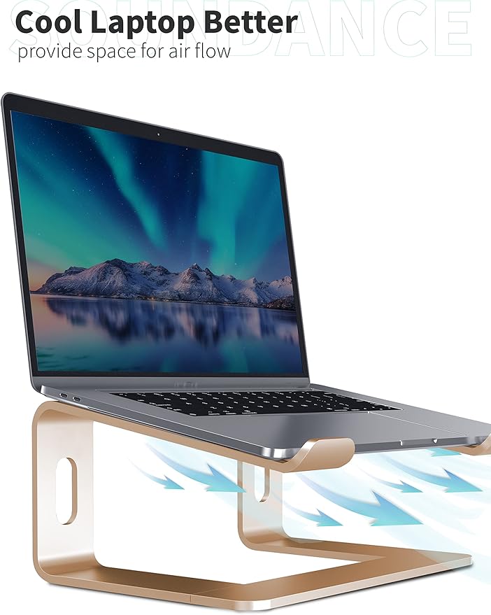 Soporte para Laptop SOUNDANCE, Elevador Ergonómico de Aluminio para 10-15.6 Pulgadas miniatura 4