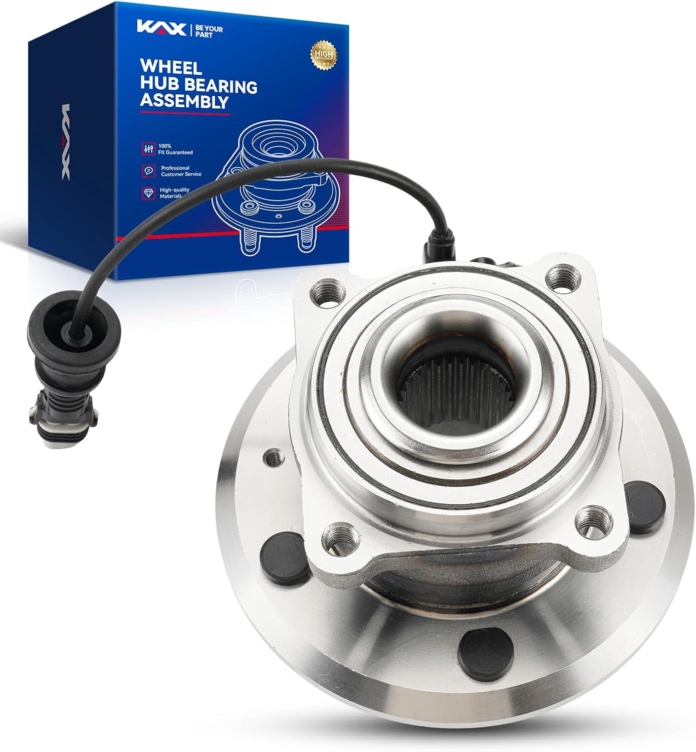 KAX 512358 Rear Wheel Bearing Hub Assembly Compatible with Chevrolet Equinox 2007-2009, Chevrolet Captiva Sport 2012-2015, Saturn Vue 2008-2010, Pontiac Torrent 2007-2009 Wheel Hub Bearing 5 Lug W/ABS