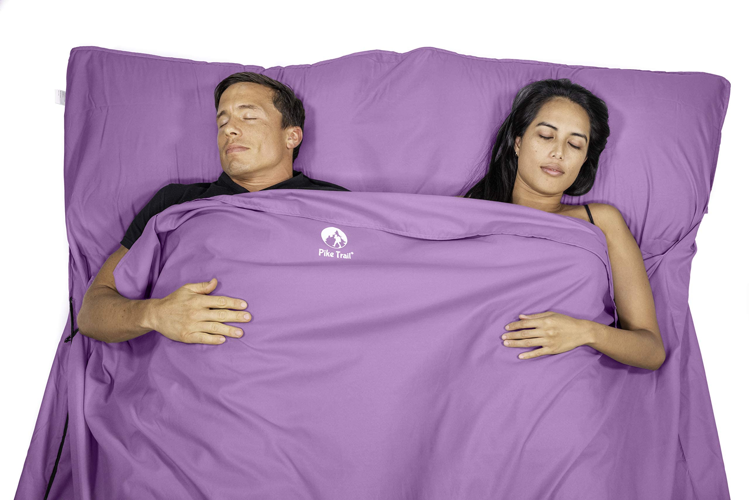 Pike Trail Sleeping Bag Liner – Travel and Camping Sheet, Lightweight and Compact Insert with Full Length Zipper and Guarantee