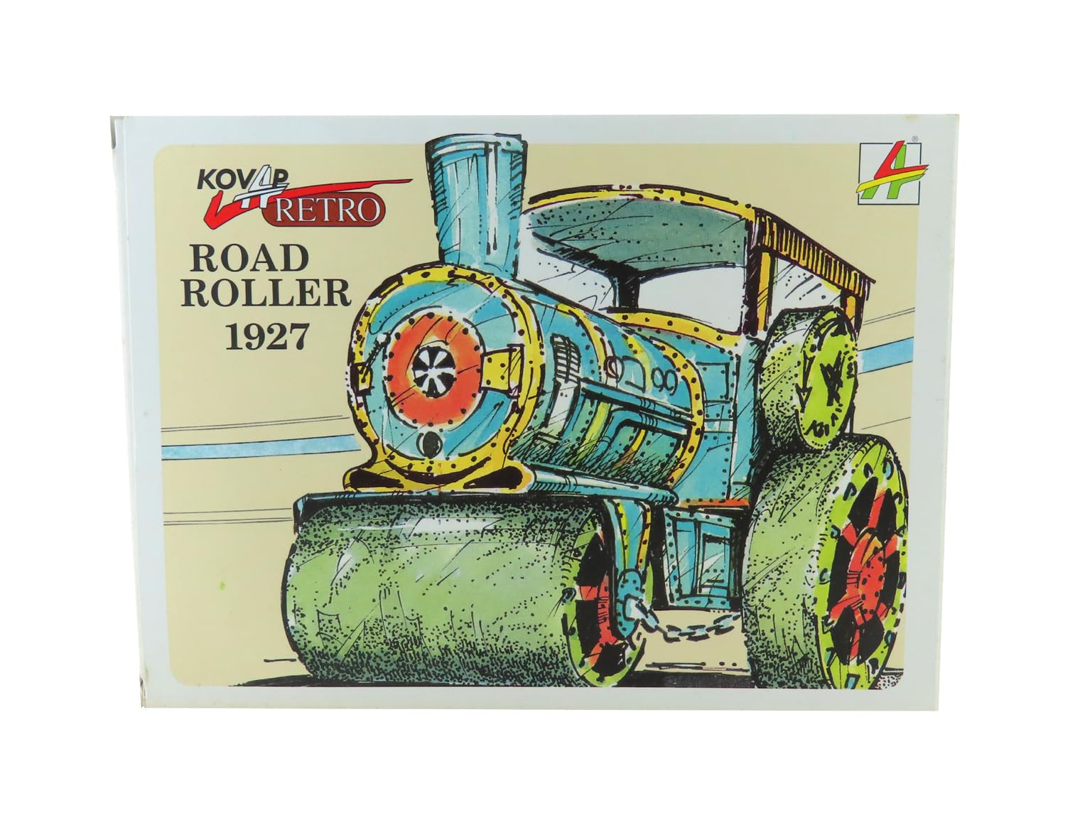 Giocattolo Meccanico di Metallo - Rullo compressore Meccanico di Latta cromolitografata - Oggetto da Collezione Vintage per Soli Adulti
