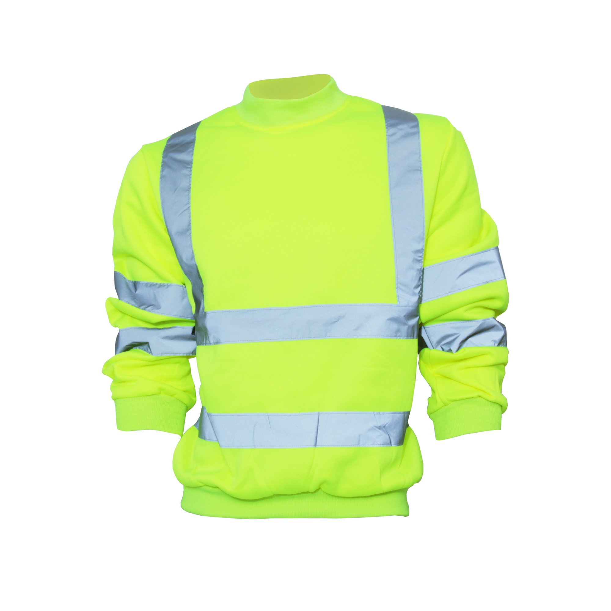 Yoko - Sudadera Gruesa de Seguridad de Manga Larga de Alta Visibilidad Unisex Hombre Mujer - Trabajar/Reflectante (Paquete de 2) (Grande (L)) (Amarillo Fluorescente)