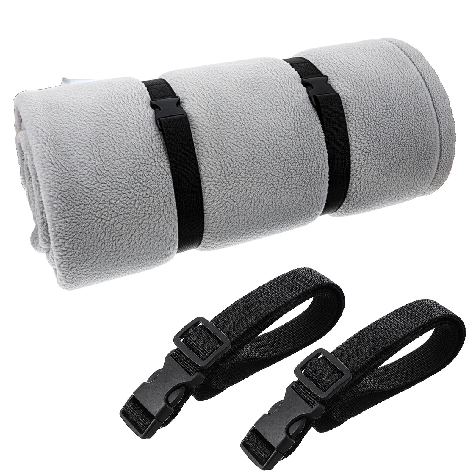 Bremorou - Attaches pour surmatelas 2 pièces - Couvre-matelas en mousse ajustables - Sangle de rangement pour déménagement avec boucles verrouillables robustes - Pour surmatelas en gel - Rangement de