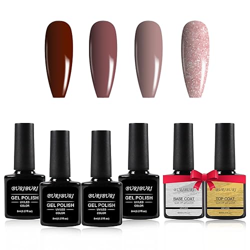 Kit de regalo de esmalte de uñas de gel sólido, 6 colores con brillantina, juego de esmalte de gel de pudín en crema con brillantina, gel para Kit de regalo de esmalte de uñas de gel sólido, 6 colores con brillantina, juego de esmalte de gel de pudín en crema con brillantina, gel para