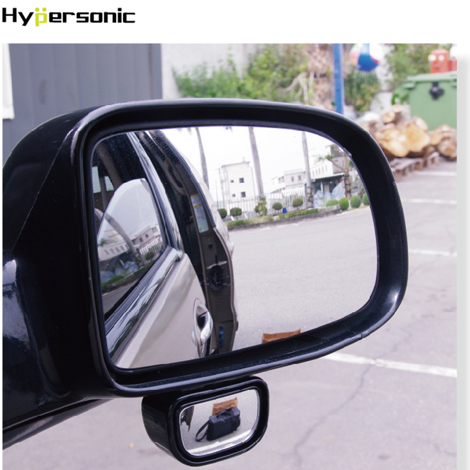 Hypersonic HP2833-3 uniwersalne regulowane lusterko do szerokiego pola widzenia 67 x 35 x 45 mm, czarne