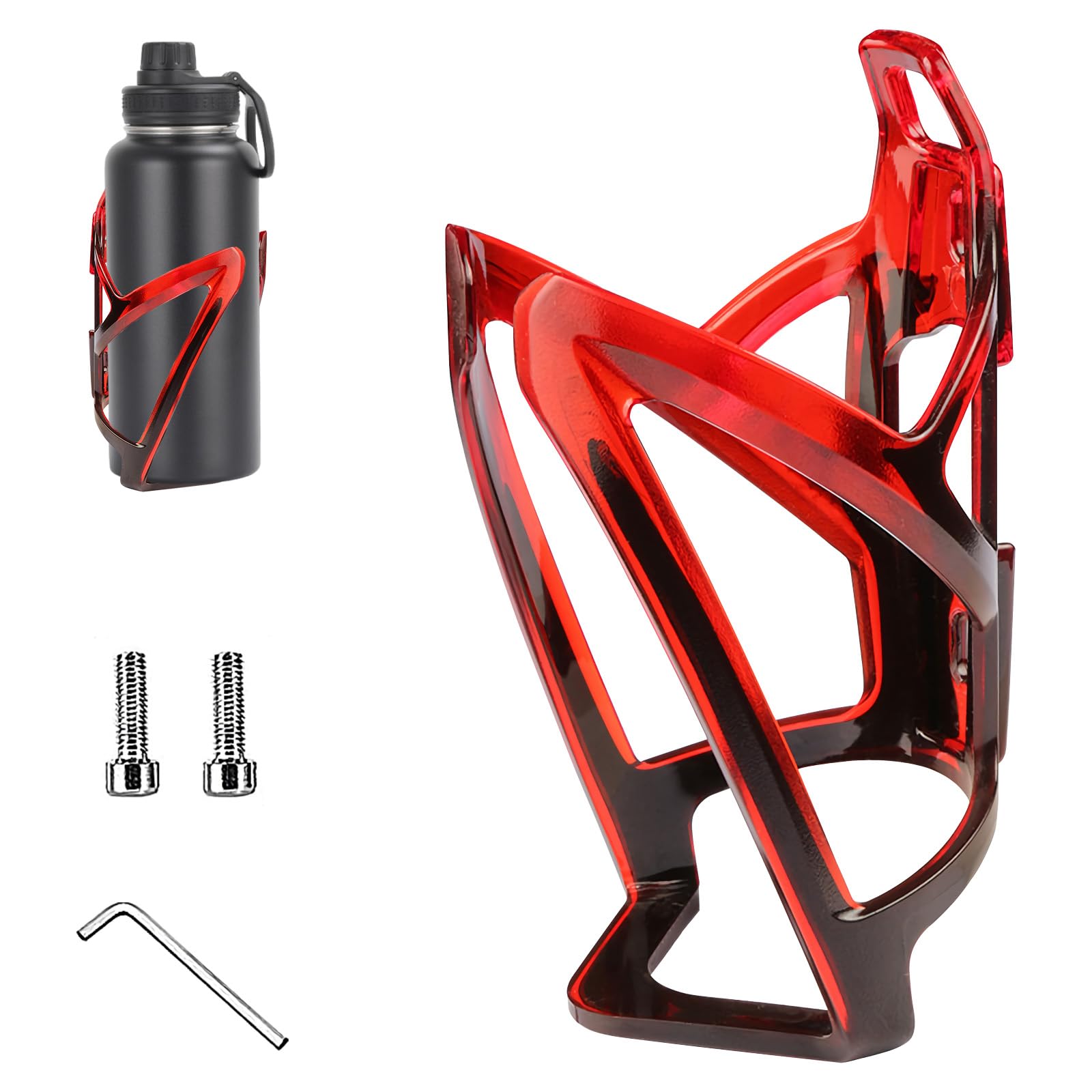 2 Piece Water Bottle Holder for Bike MTB Cup,13.5cm *7cm Mountain Bike Water Bottle Holder Cage with Screws Tool (Color F)