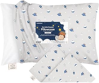 KeaBabies Toddler Pillowcase 13"x18" - Organic Cotton Toddler Pillowcase for Kids, Boys, Girls, Soft & Durable Cotton Cover for Miniature Sleepy Pillows, Cute Colors, Pillow Sold Separately (Cosmo)