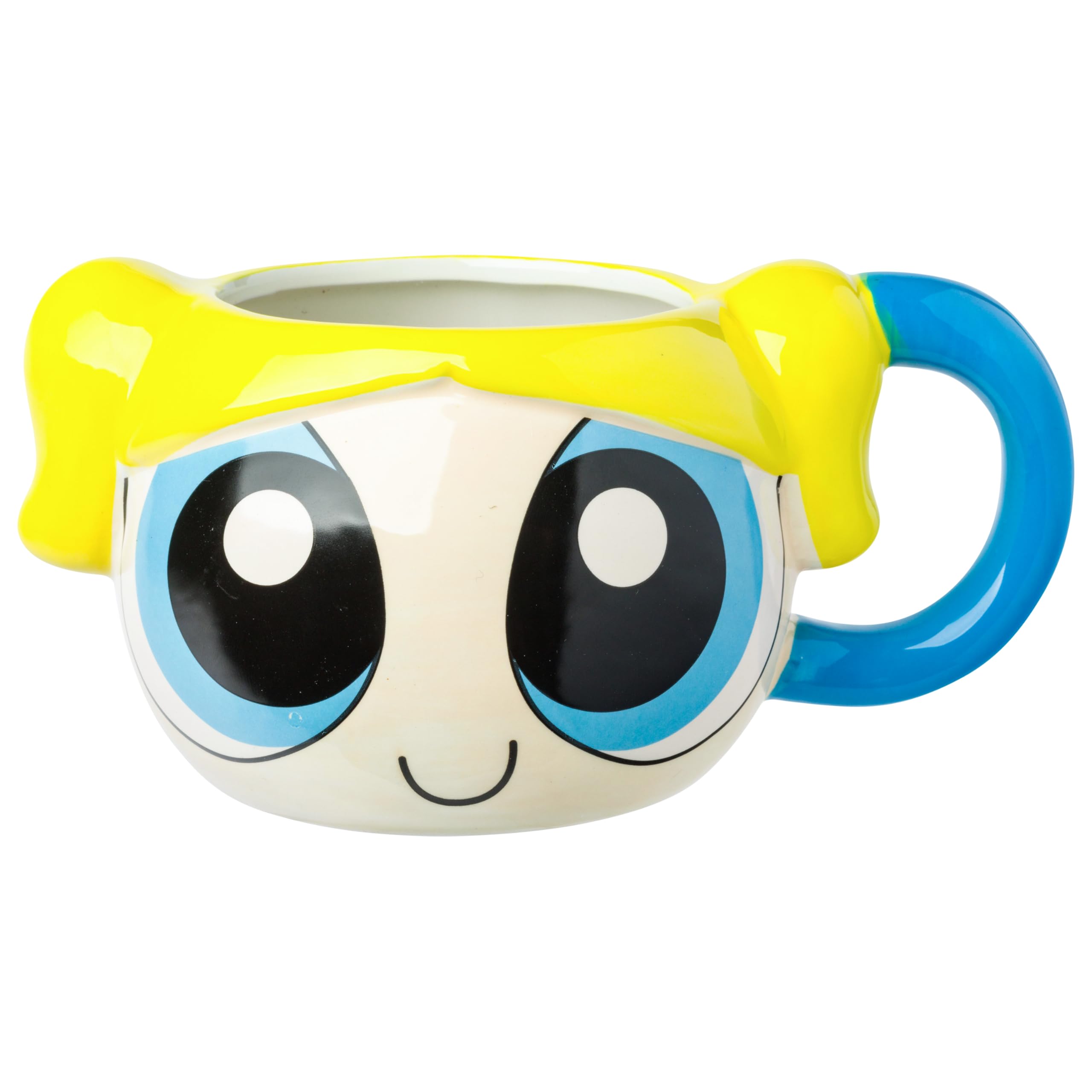 Silver Buffalo Powerpuff Girls Bubbles Face Ceramic 3D Sculpted Mug