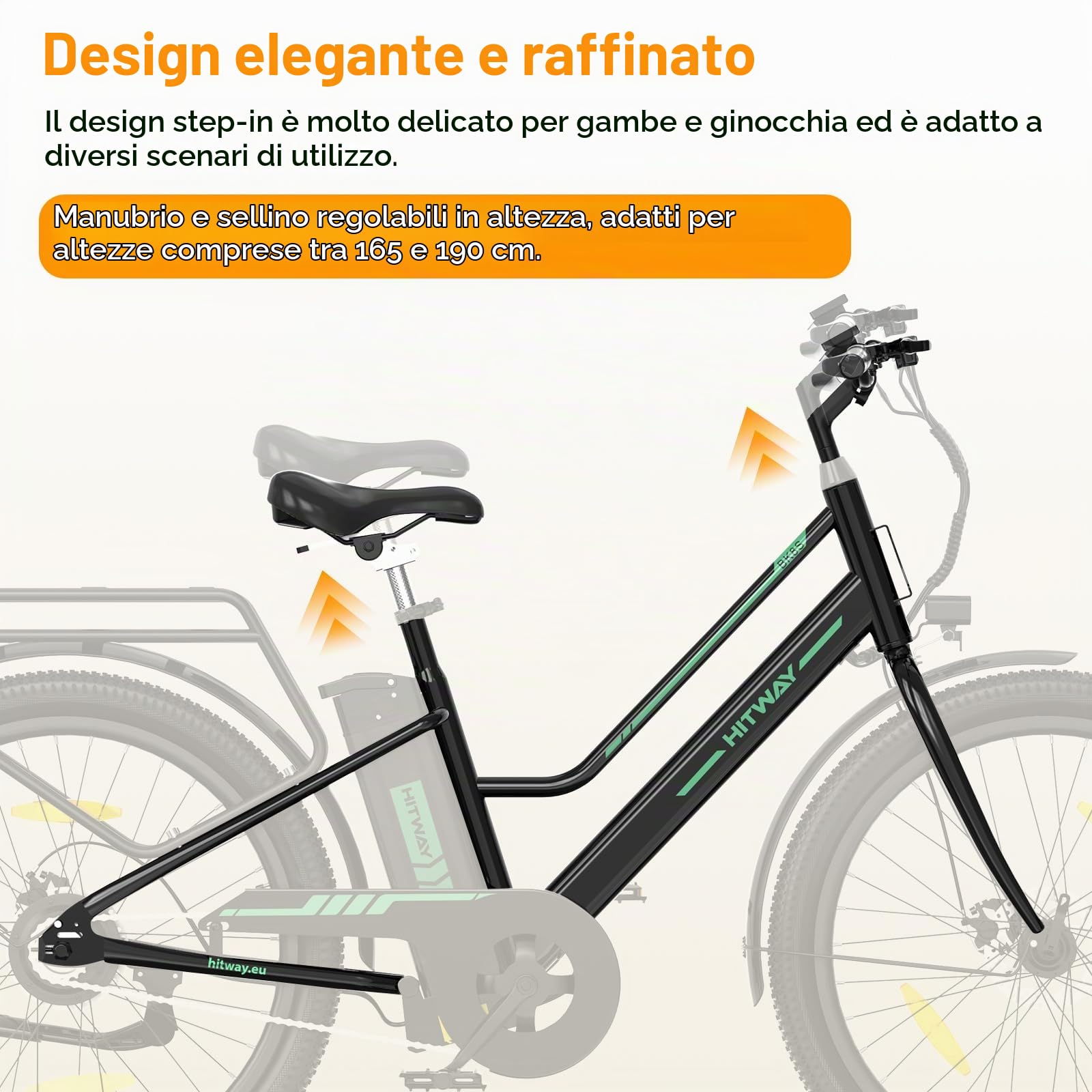 HITWAY Bicicletta Elettrica 27,5", Bici Elettrica Mountain Bike,E-Bike City per Uomo/Donna,Motore 250W 36V13Ah batteria al litio estraibile, fino a 50-100 km,APP