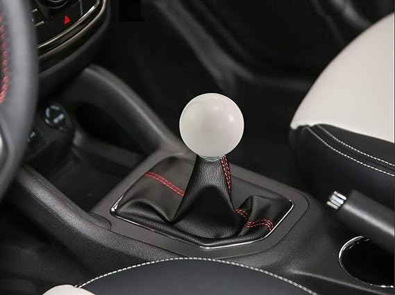 White Cue Ball Style Shift Stick Knob, Billiard Shape MT Car Gear Shifter Handle Fit Most Manual Automatic Transmissions