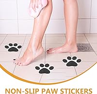 Vista 7 de Calcomanías de ducha, paquete de 10 calcomanías antideslizantes con estampado de patas, calcomanías de huellas de perro, preciosas calcomanías