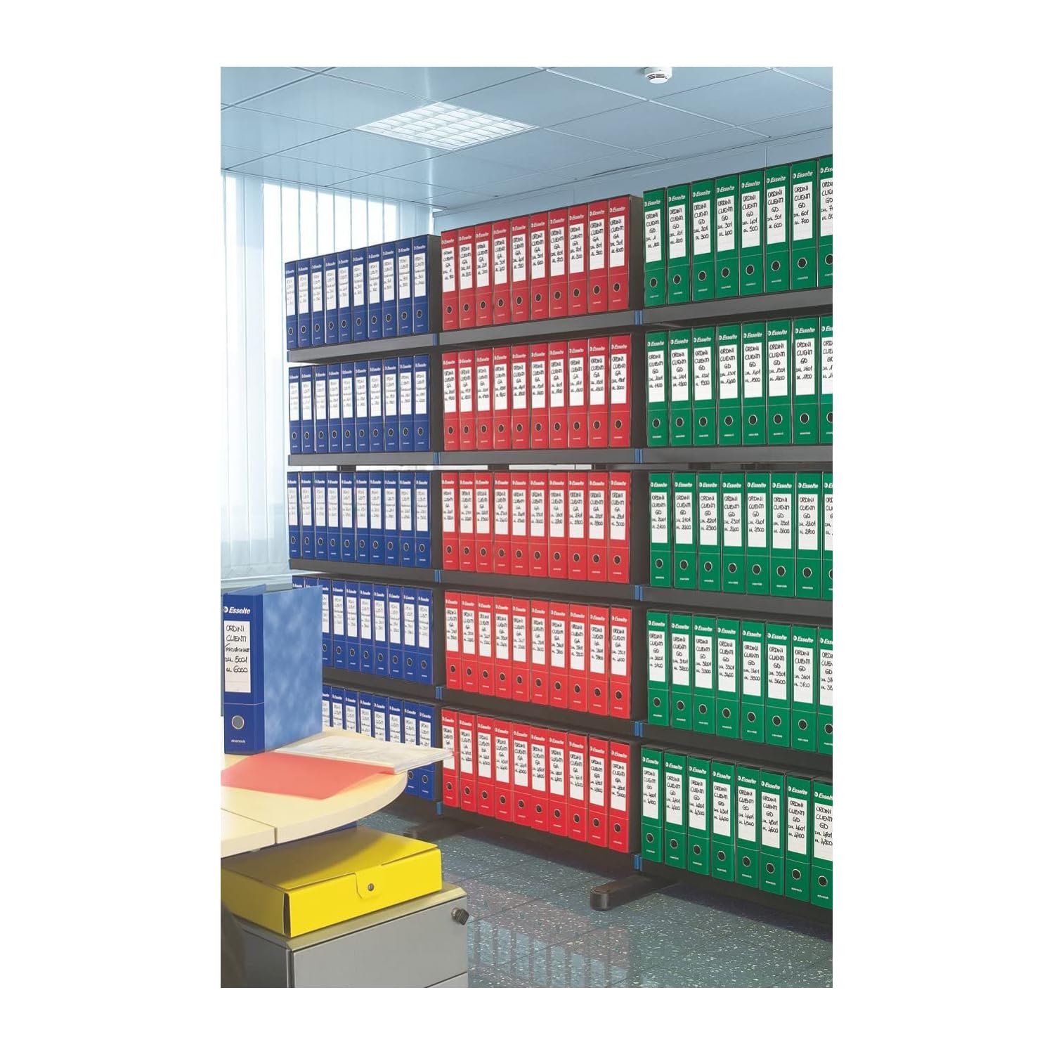 Esselte – Carpeta con mecanismo de palanca y funda, color turquesa Formato Protocollo