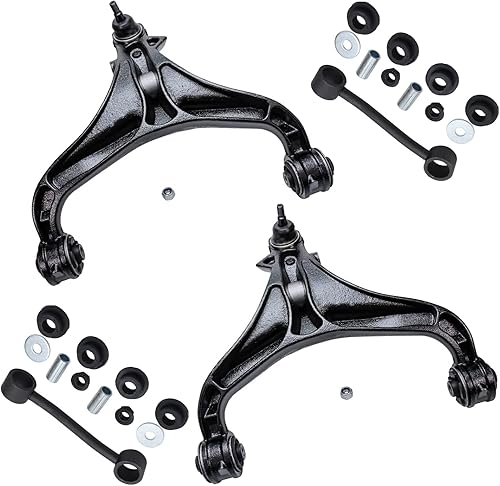 Miniatura 37 de Detroit Axle - Kit de brazos de control delanteros de 4 piezas para Nissan Cube 2009-2014, Nissan Versa 2007-2012 2 brazos de control inferiores con