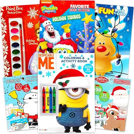 Finest Collectible Christmas Coloring Books Super Set for Kids