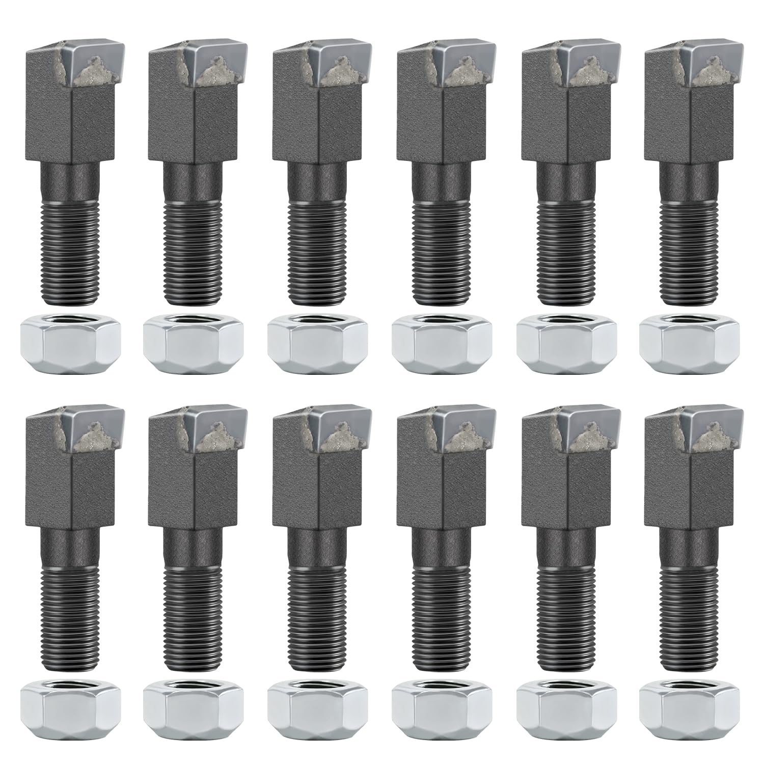 Lot de 12 dents de meuleuse à souches avec écrous de 1,6 cm de long x 28 cm de large M6142165