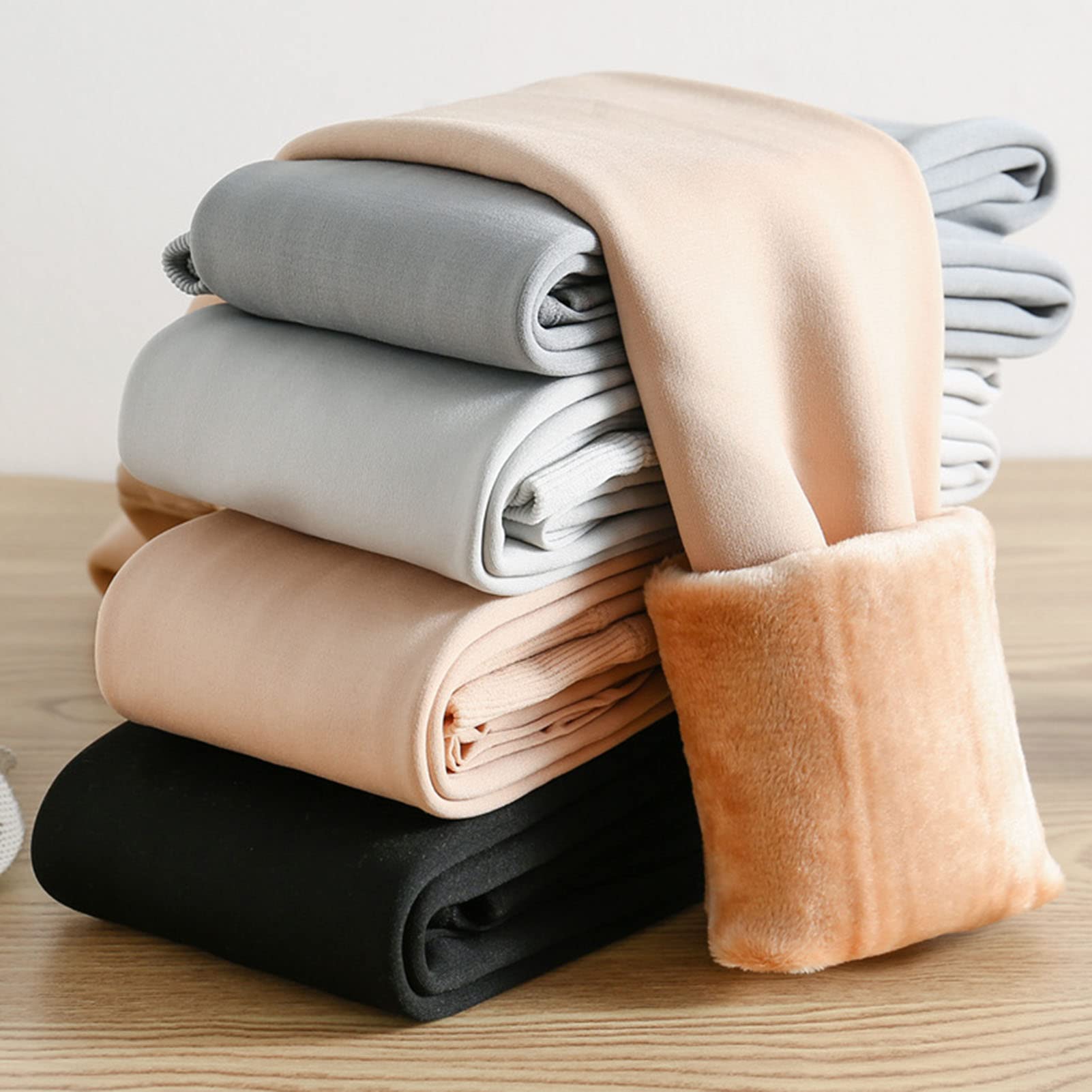 2 Pares Medias Térmicas para Mujer Leotardos Termicos Pantimedias Medias Pantis Mallas De Talle Alto con Forro Polar Pantimedias Medias Opacas Gruesas Y Cálidas Flesh-400g