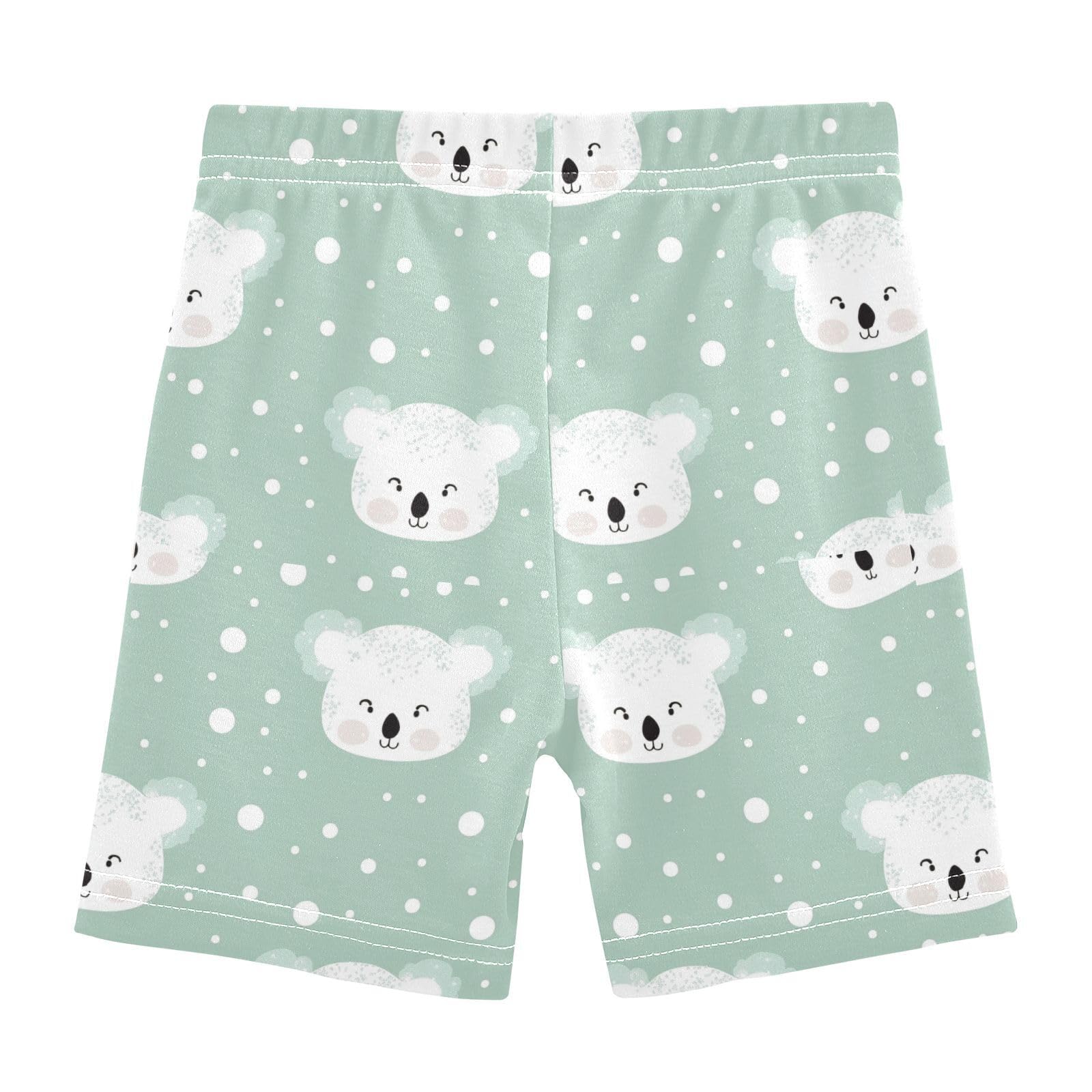Girls Shorts White Cute Koala Under Dress Girl Bike Cartwheel Shorts Dance Short