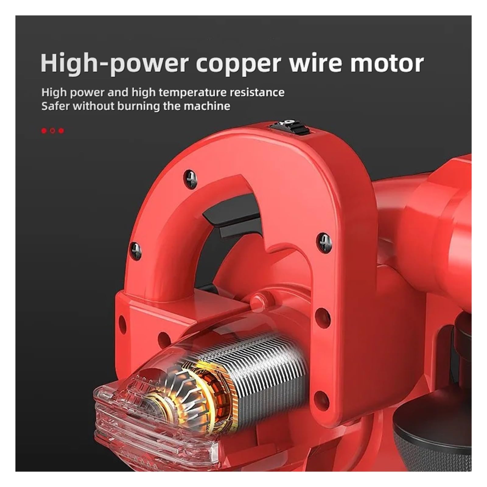 Soplador centrífugo Soplador de Aire AC 220 Alta Potencia y succión, colector Polvo portátil Mano for Ordenador Hojas, Herramienta eléctrica limpiadora, jardín(A)