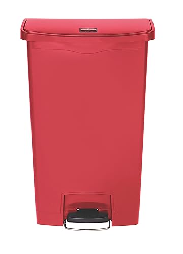 Miniatura 2 de Rubbermaid Commercial Products Slim Jim - Papelera de plástico, botes de basura con pedal