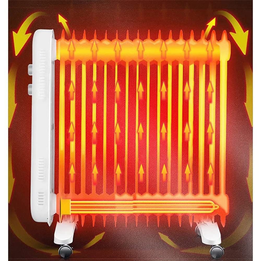 Nagrzewnica Olejowa, Chłodnica Olejowa Z Termostatem 3000w, Mobilna Nagrzewnica Elektryczna 17 żeber, Energooszczędna, Z Zabezpieczeniem Przed Przegrzaniem,220V