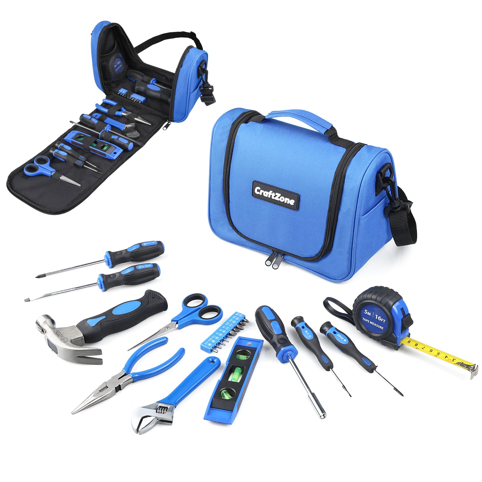 Blue Tool Set, 21-Piece with Shoulder Strap Bag