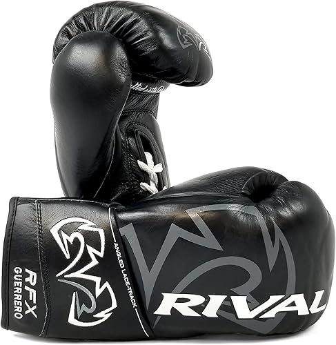 Miniatura 4 de Guantes de pelea de boxeo RIVAL RFX-Guerrero Pro, SF-H, cierre con cordones, acolchado de crin de caballo, sensación suave y rota, aprobado para