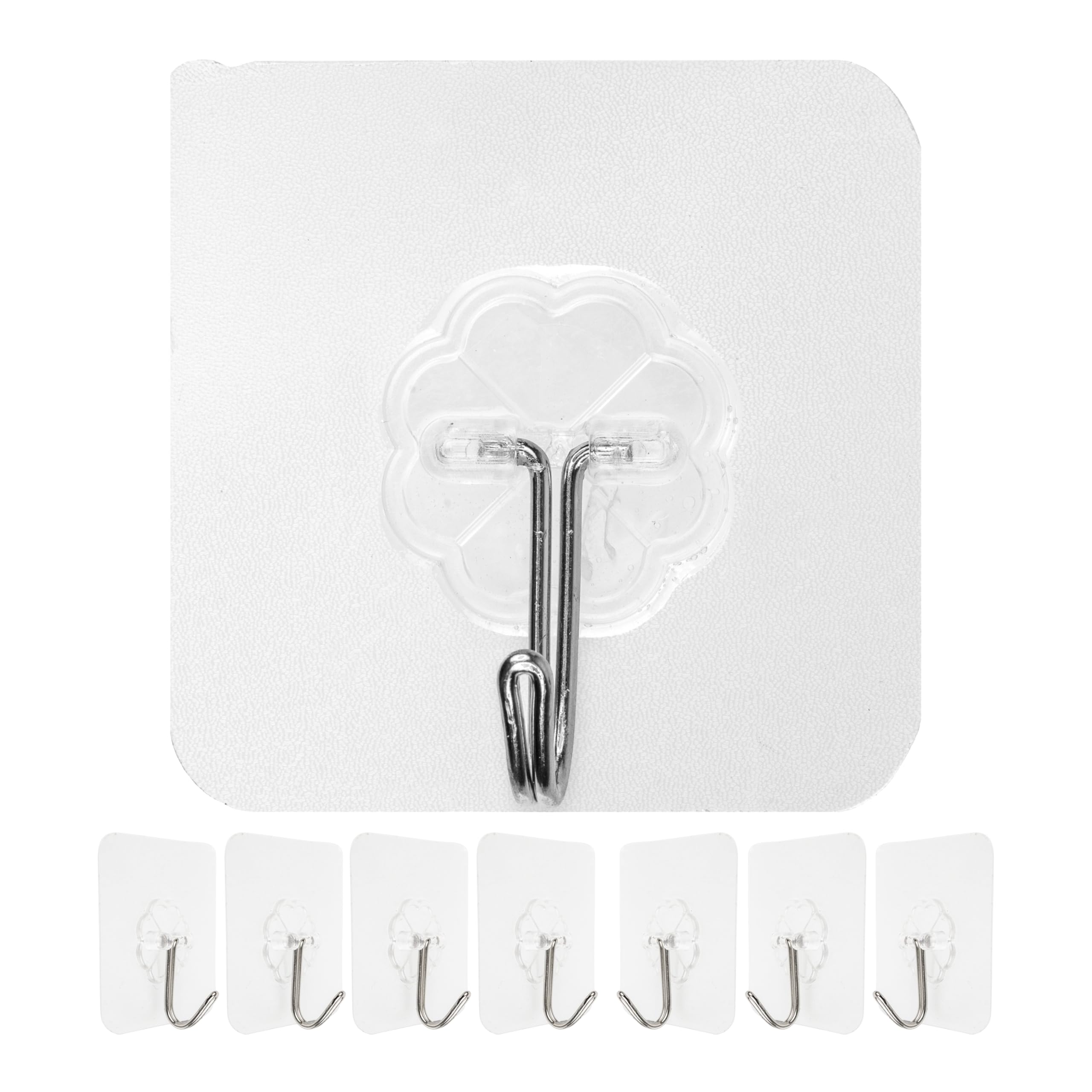 KTPCN Lot De 24 Crochets Muraux Autocollants Transparents – Extra Forts, Sans Perçage, Avec Pelle – Pour Salle De Bain, Cuisine, Chambre