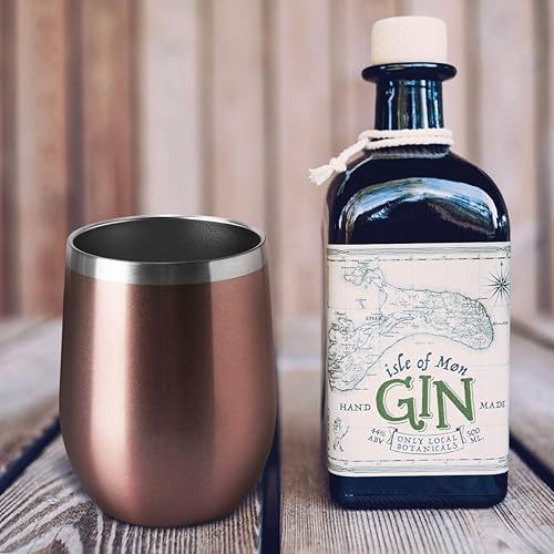 Miniatura 6 de HASLE OUTFITTERS - Vaso de vino con tapa sin tallo de 12 onzas doble pared de acero inoxidable para bebidas frías y calientes vino café cócteles