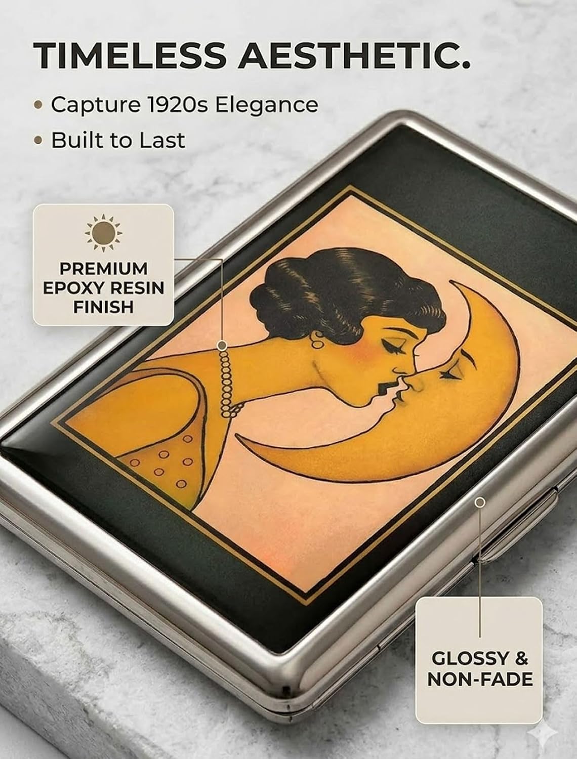 Vintage Card Holder, Vintage-Style Versatile Card & Cash Case, Metal Cases, Vintage Metal Card Holder/Wallets (#J)