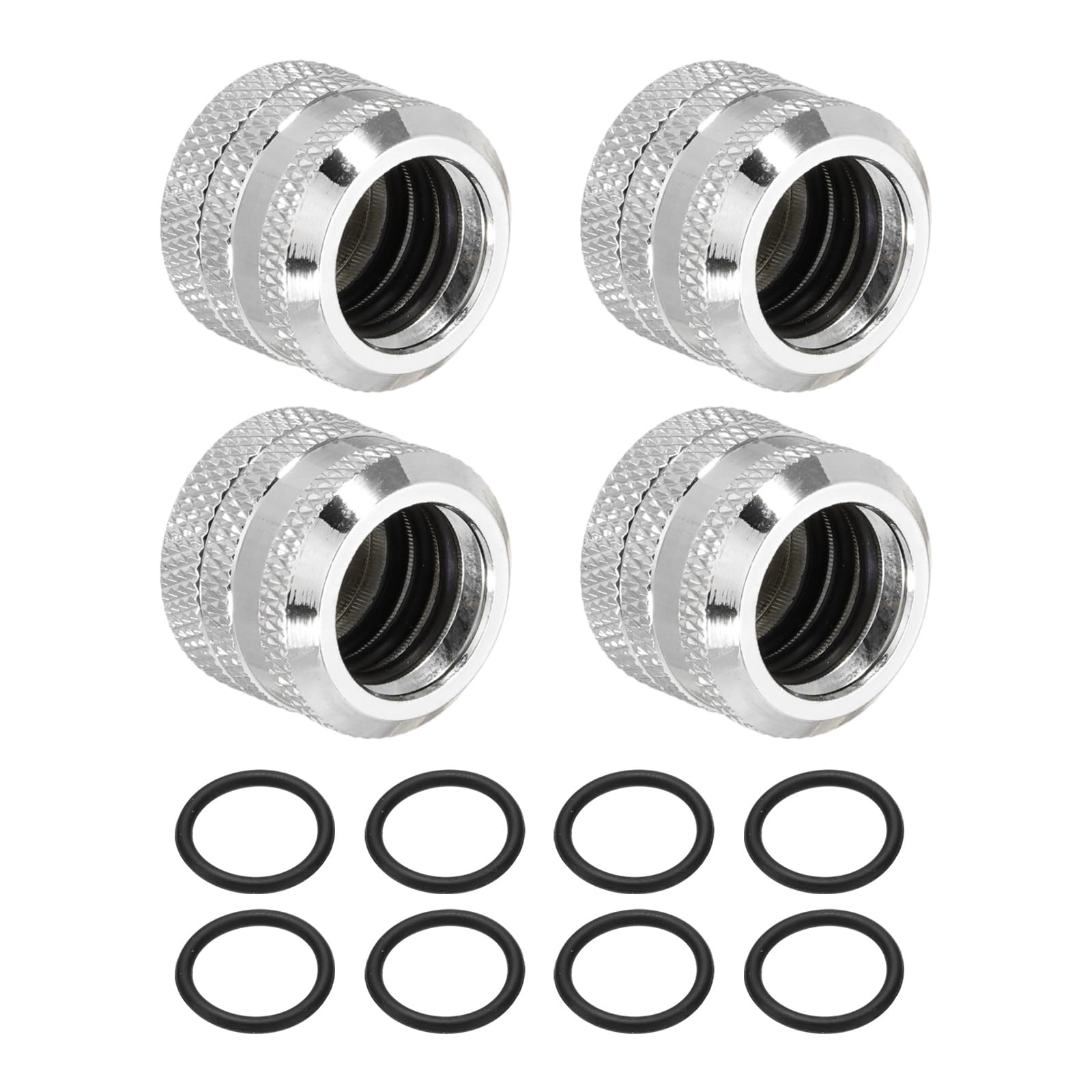 Raccord de compression de serrage rapide étanche pour tubage rigide G1/4 argenté