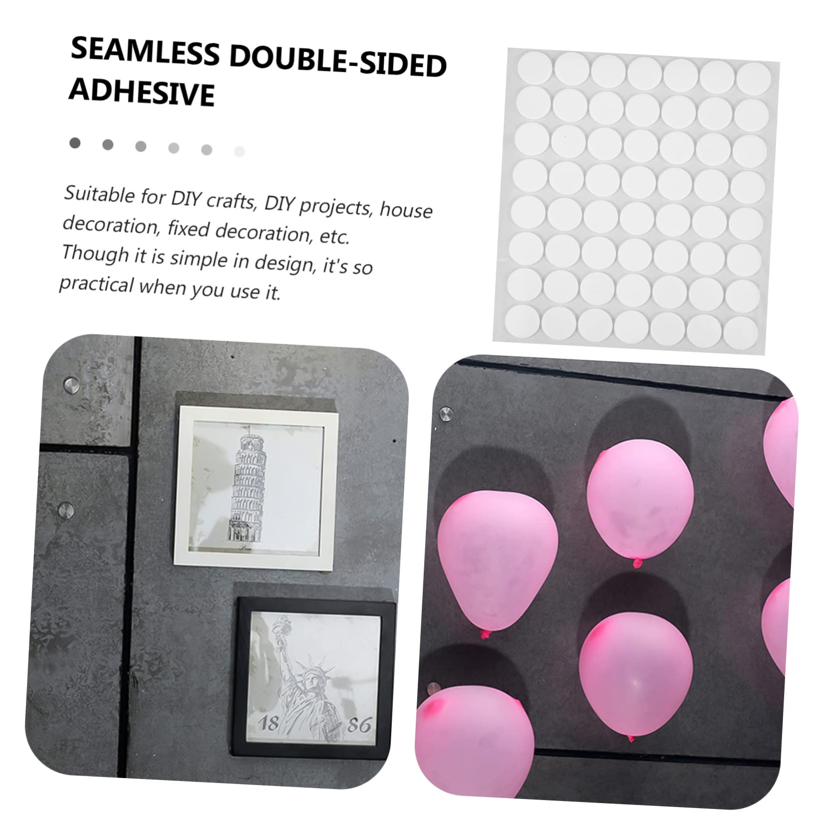 HOMSFOU 3 Sätze Doppelseitige Klebepunkte Für Diy Projekte Starke Selbstklebende Dot Sticker Durchmesser Für Wandkunst Karten Und Bastelarbeiten 18 Blätter * 3